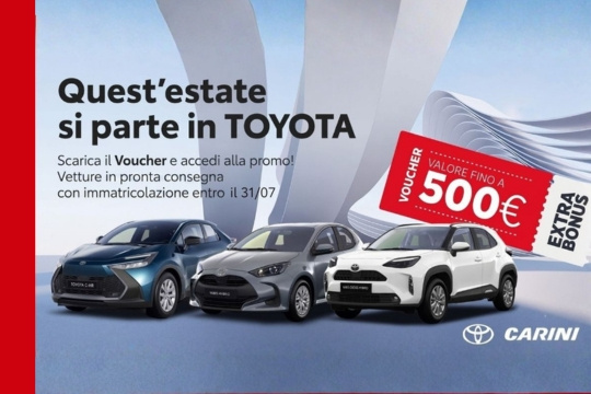 Quest'estate si parte in Toyota